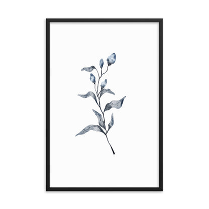 Blue Watercolor, Modern Farmhouse Style, Botanical #5 Fine Art Print